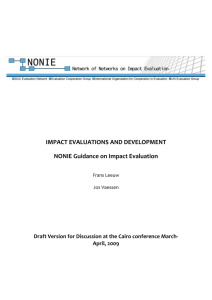 draft NONIE Guidance on Impact Evaluation
