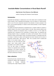 Insoluble Matter Concentrations in Rural Basin Runoff