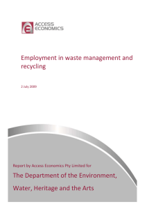 Employment in waste management and recycling