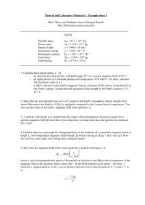 Natural and Laboratory Plasmas II – Example sheet 1