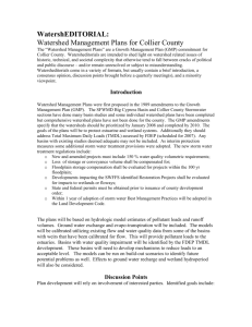 Watershed Management Plans for Collier County