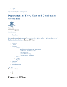 Research UGent — Department of Flow, Heat and Combustion