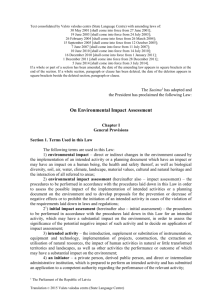 Law On Environmental Impact Assessment