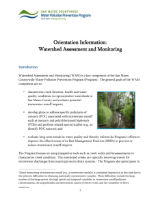 WAM component orientation - San Mateo Countywide Stormwater