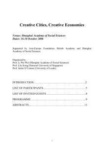 Creative Cities, Creative Economies
