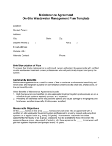 SAMPLE On-Site Wastewater Management Plan
