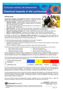 Chemical Hazards - Education Queensland