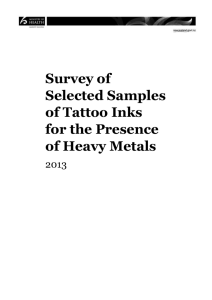 Appendix 3: Concentrations of heavy metal present