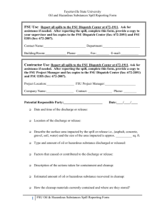 EHS Spill Reporting Form - Fayetteville State University