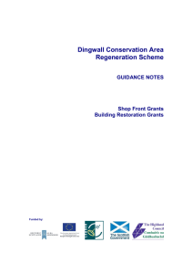 Dingwall Conservation Area Regeneration Scheme