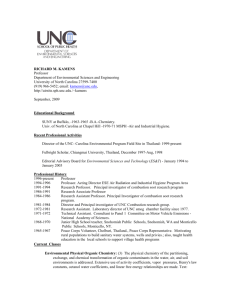 Curriculum Vitae - UNC Gillings School of Global Public Health