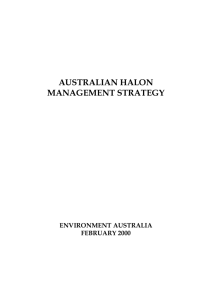 Australian Halon Management Strategy (DOC