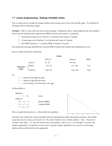 1.7 Linear programming - finding a feasible vertex
