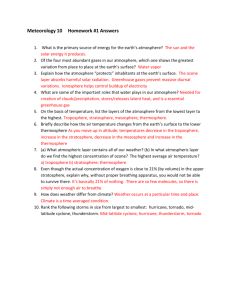 Meteorology 10 Homework #1 Answers What is the primary source
