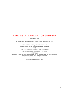 real estate valuation seminar - International Real Property Foundation
