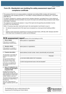 25 Residential care building fire safety assessment report and