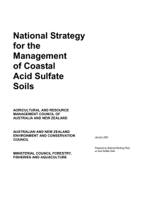 National Strategy for the Management of Coastal Acid Sulfate Soils