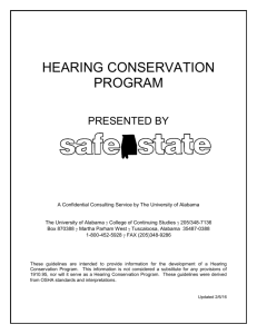 Hearing Conservation - UA SafeState