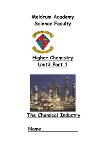 A - The Chemical industry – Introduction