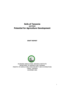 Soils of Tanzania - Tanzania -- Ministry Of Agriculture, Food and