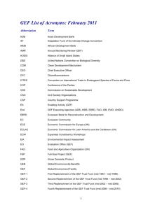 GEF List of Acronyms.Draft.April 2008