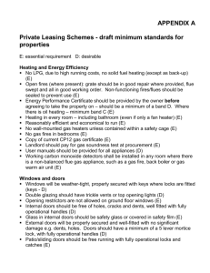 Private Leasing Schemes - draft minimum standards for properties
