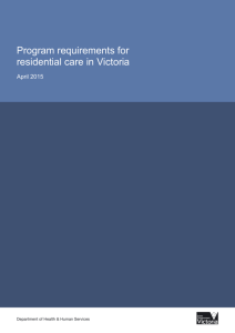 Requirements for residential care services in Victoria