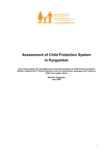 Assessment of the Child Protection system in Kyrgyzstan