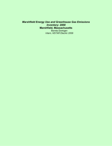 Green House Gas Inventory - Marshfield Energy Committee