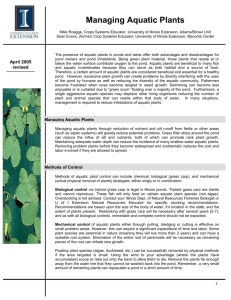 Managing Aquatic Plants - University of Illinois Extension