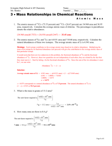 File - Mr. Markic`s Chemistry