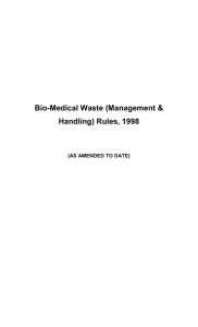 Bio-Medical Waste (Management & Handling) Rules, 1998