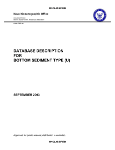 (U) Bottom Sediment Type DATABASE