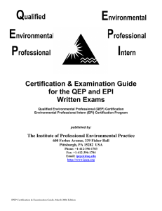 Qualified - Institute of Professional Environmental Practice