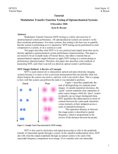 Modulation Transfer Function Testing of Optomechanical Systems