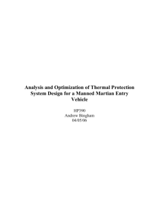Analysis and Optimization of Thermal Protection System Design for