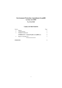 Environment Protection Amendment (Landfill Levies) Act 2010