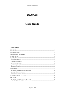 CAFEAir User Guide - UK-Air
