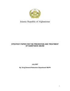 strategy paper for the prevention and treatment of substance abuse