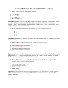 PRAXIS II CHEMISTRY PRACTICE QUESTIONS & ANSWERS