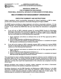 12 MS4 Stormwater Management Ordinances