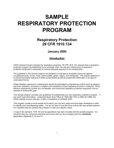 Full Respiratory Protection Sample Program