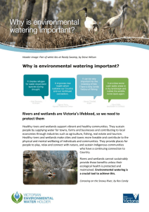 Why is environmental watering important?