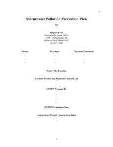 DOE SWPPP – Stormwater Pollution Prevention Plan - Eco-3