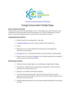 Energy Conservation Simple Steps
