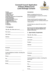 Application form - Cornwall Council