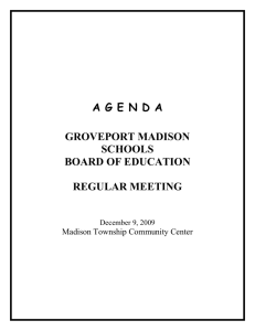 A G E N D A - Groveport Madison School District