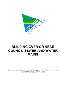 Building Over or Near Council Sewer and Water Mains Guidelines