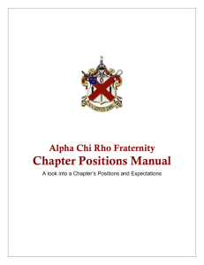 Chapter Positions Manual