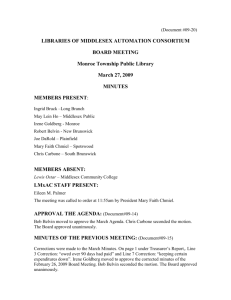 Minutes - Libraries of Middlesex Automation Consortium